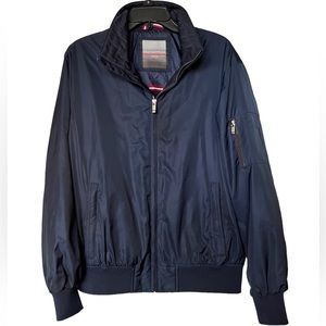 Weatherproof Sporty Navy Blue Windbreaker Size Medium